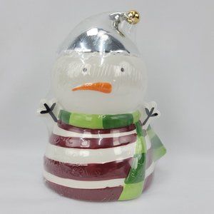 Santaland Christmas Snowman Candy Jar 8" Tall